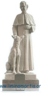 Statua di Don Bosco ed il Grigio