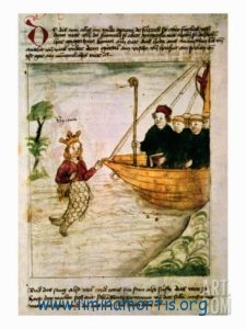 San Brandano incontra una sirena (manoscritto tedesco)